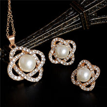 Load image into Gallery viewer, Fashion Simulated Pearl and Crystal Jewelry Sets for Brides or Any Occasion
