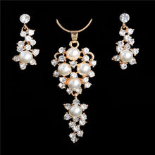 Load image into Gallery viewer, Fashion Simulated Pearl and Crystal Jewelry Sets for Brides or Any Occasion