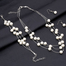 Load image into Gallery viewer, Fashion Simulated Pearl and Crystal Jewelry Sets for Brides or Any Occasion