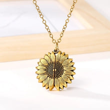 Load image into Gallery viewer, You Are My Sunshine Sunflower Necklaces For Women Rose Gold Silver Color