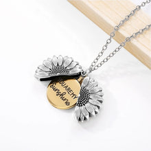 Load image into Gallery viewer, You Are My Sunshine Sunflower Necklaces For Women Rose Gold Silver Color