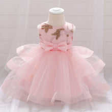 Load image into Gallery viewer, Fancy Sequin Bow Dresses for Flower Girl and Delicate Embroidered Style-Vestidos de Fiesta para Niñas