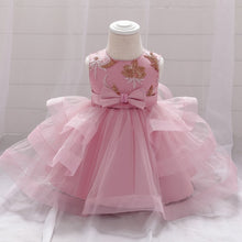 Load image into Gallery viewer, Fancy Sequin Bow Dresses for Flower Girl and Delicate Embroidered Style-Vestidos de Fiesta para Niñas