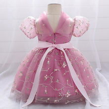 Load image into Gallery viewer, Fancy Sequin Bow Dresses for Flower Girl and Delicate Embroidered Style-Vestidos de Fiesta para Niñas