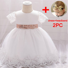 Load image into Gallery viewer, Fancy Sequin Bow Dresses for Flower Girl and Delicate Embroidered Style-Vestidos de Fiesta para Niñas