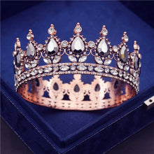 Load image into Gallery viewer, Crystal Bridal or Quince Tiara Baroque Your Majesty Crowns