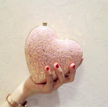 Load image into Gallery viewer, My Something Blue - Heart Bridal Purse - Wedding Handbag - Available Blue-Light Blue-Pink-Black