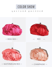 Load image into Gallery viewer, Fashion Flower Design Evening Purse-for Bride or Evening Wear Clutch
