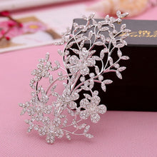 Load image into Gallery viewer, Vintage Large Floral Bridal Hair Combs-Rhinestone Crystal-European Style