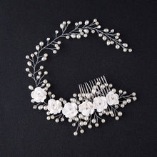 Load image into Gallery viewer, Vintage Large Floral Bridal Hair Combs-Rhinestone Crystal-European Style