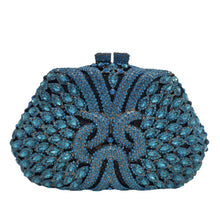 Load image into Gallery viewer, Dazzling Rhinestone Diamond Clutch Purse Evening or Wedding Bridal Purse or Your Something Blue