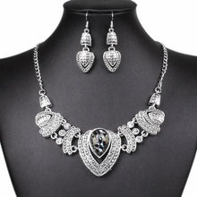 Load image into Gallery viewer, Affordable Rhinestone or Faux Pearl Necklace and Earring Wedding Bridal Fashion Jewelry Sets