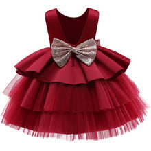 Load image into Gallery viewer, Baby-Toddler Fluffy Tutu Big Bow Dress-Birthday Party- Flower Girl Wedding Dress