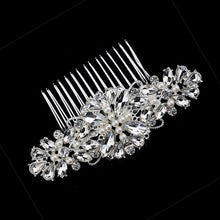 Load image into Gallery viewer, Vintage Large Floral Bridal Hair Combs-Rhinestone Crystal-European Style