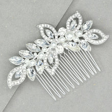 Load image into Gallery viewer, Vintage Large Floral Bridal Hair Combs-Rhinestone Crystal-European Style