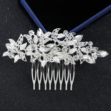 Load image into Gallery viewer, Vintage Large Floral Bridal Hair Combs-Rhinestone Crystal-European Style