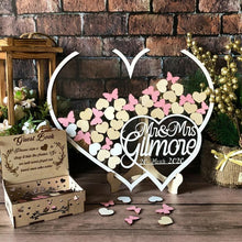 Load image into Gallery viewer, Wedding Double Hearts Design Wish Drop Box or Bridal Shower Guest Sign In