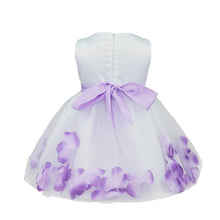 Load image into Gallery viewer, Flower Girl Petal Dress- Flower Corsage on Princess Waist - For Weddings - Infant Sizes