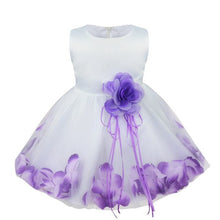Load image into Gallery viewer, Flower Girl Petal Dress- Flower Corsage on Princess Waist - For Weddings - Infant Sizes