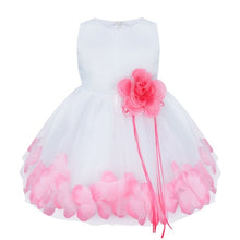 Load image into Gallery viewer, Flower Girl Petal Dress- Flower Corsage on Princess Waist - For Weddings - Infant Sizes