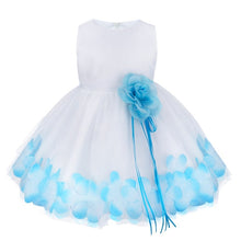 Load image into Gallery viewer, Flower Girl Petal Dress- Flower Corsage on Princess Waist - For Weddings - Infant Sizes