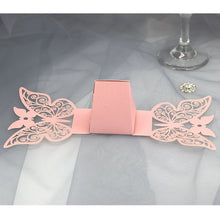 Load image into Gallery viewer, Butterfly Laser Cut Hollow Candy Boxes - Favors - Souvenier Chocolate Box With Ribbon