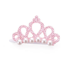 Load image into Gallery viewer, Doggie- Kitty- Crowns-Small Dogs or Cat Faux Pearl or Rhinestone Tiara- Pet Bows-Hair Clips