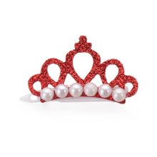 Load image into Gallery viewer, Doggie- Kitty- Crowns-Small Dogs or Cat Faux Pearl or Rhinestone Tiara- Pet Bows-Hair Clips