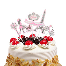 Load image into Gallery viewer, Assorted Paper Board Party Cake Top Decorations- High Heel-Balloon-Lipstick-Perfume-Musical Notes