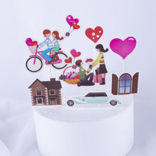 Load image into Gallery viewer, Assorted Paper Board Party Cake Top Decorations- High Heel-Balloon-Lipstick-Perfume-Musical Notes