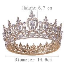 Load image into Gallery viewer, Imperial Queen Bridal Crown or Quinceañera Diadem Head Piece