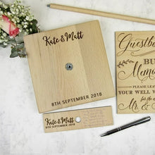 Load image into Gallery viewer, Personalized Wedding Guest Book Alternative Modern Design Piece