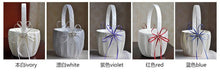 Load image into Gallery viewer, Heart Accent White or Ivory Bridal Flower Girl Basket-Wedding