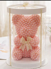 Load image into Gallery viewer, Small Simulated Pearl Rose Teddy Bear Precious Gift