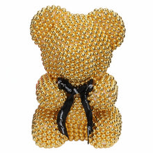 Load image into Gallery viewer, Small Simulated Pearl Rose Teddy Bear Precious Gift