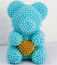Load image into Gallery viewer, Small Simulated Pearl Rose Teddy Bear Precious Gift