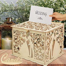 Load image into Gallery viewer, Wood Wedding Card Boxes With Lock-Gifts-Mr and Mrs-Wedding Supplies- Mis Quince Gift Card Box