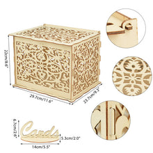 Load image into Gallery viewer, Wood Wedding Card Boxes With Lock-Gifts-Mr and Mrs-Wedding Supplies- Mis Quince Gift Card Box
