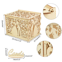 Load image into Gallery viewer, Wood Wedding Card Boxes With Lock-Gifts-Mr and Mrs-Wedding Supplies- Mis Quince Gift Card Box