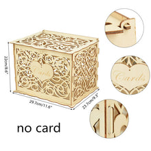 Load image into Gallery viewer, Wood Wedding Card Boxes With Lock-Gifts-Mr and Mrs-Wedding Supplies- Mis Quince Gift Card Box