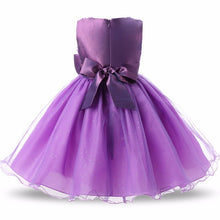 Load image into Gallery viewer, Princess Rosette Flower Girl Dress -Wedding- Birthday Party Kids Dresses For Girls