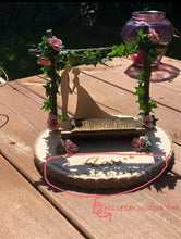 Load image into Gallery viewer, Love Just Married Rustic Bridal Ring Pillow Holders-Wedding Accessories-Decorations