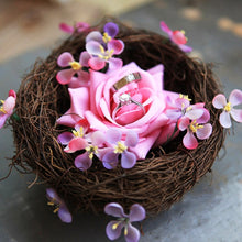 Load image into Gallery viewer, Love Just Married Rustic Bridal Ring Pillow Holders-Wedding Accessories-Decorations