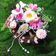 Load image into Gallery viewer, Love Just Married Rustic Bridal Ring Pillow Holders-Wedding Accessories-Decorations