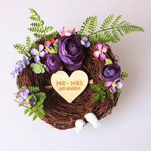 Load image into Gallery viewer, Love Just Married Rustic Bridal Ring Pillow Holders-Wedding Accessories-Decorations