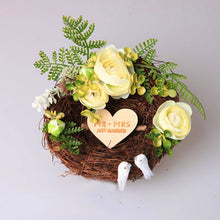 Load image into Gallery viewer, Love Just Married Rustic Bridal Ring Pillow Holders-Wedding Accessories-Decorations