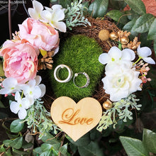Load image into Gallery viewer, Love Just Married Rustic Bridal Ring Pillow Holders-Wedding Accessories-Decorations