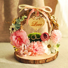 Load image into Gallery viewer, Love Just Married Rustic Bridal Ring Pillow Holders-Wedding Accessories-Decorations