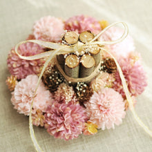 Load image into Gallery viewer, Love Just Married Rustic Bridal Ring Pillow Holders-Wedding Accessories-Decorations