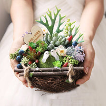 Load image into Gallery viewer, Love Just Married Rustic Bridal Ring Pillow Holders-Wedding Accessories-Decorations